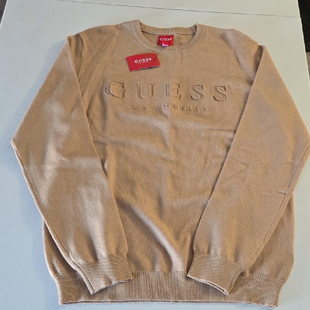 GUESS Tan Men's Sweater, Size Lg.  NWT